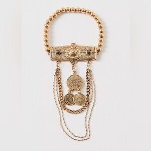 NWT Free People Last Chance Arm Cuff In Gold